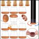 Chair Leg Protectors for Hardwood Floors, Felt Chair Furniture Pads feet Covers for Wood Hardwood Floors Protector, Clear Square Silicone Felt Pads for Smooth Moving 16Pcs (Fit 0.6 "to 0.7")