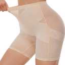SIMIYA Thong Shapewear Tummy Control for Women High Waist Stay-Put Body Shaper Beige XL