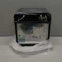 Fish Tank 2.2 Gallon Fish Bowl with Humidifier 7 Color Auto-Looping Light Aquarium Tank with 3 in 1 Silent Pump with Filteration & Oxygenation & Circulation(Black-2.2 Gallon)