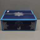 fanquare British Porcelain Tea Coffee Set 22 Piece New Bone China Gold Tulip Tea Service for Afternoon Tea, 6 TeaCup and Saucers with Metal Holder for Home Wedding Birthday