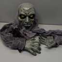 JOYIN Zombie Halloween Decoration Outdoor Groundbreaker with Sound and Flashing Eyes, Scary Halloween Graveyard Decor for Yard Garden, Outside Lawn Haunted House Prop