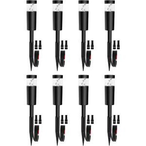 5W Low Voltage Landscape Pathway Lights with Connectors 12V Outdoor Landscape Lighting LED Bollard Path Lights Wired IP65 Waterproof Warm White Walkway Lights for Garden Yard Lawn (8Pack)