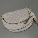 Crossbody Bags Bum Bag for Women Sling Bag Purse with Adjustable Strap, Beige Checkered