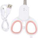 KESYOO 1pc USB Rechargeable LED Pet Nail Clipper Dog Cat Claw Trimmer with Light Quick Charging Grooming Scissor for Easy Nail Care (Grey)