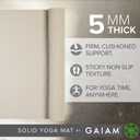 Gaiam Premium Yoga Mat, 5mm Non-Slip Exercise Mat (Dovetail) | Solid Color Non-Slip | 5mm PVC Cushion | Easy-Cinch Carrying Strap | Yoga, Pilates & Floor Workouts | 68"x24"