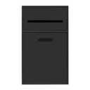 in-Wall Mounting Toilet Hidden Trash Can, Bathroom Storage Niches Trash Cans Stainless Steel 1.59 Gallon Wastebasket with Tilting Doors for Bathroom, Dressing Room 12 * 5.5 * 20in (Black)