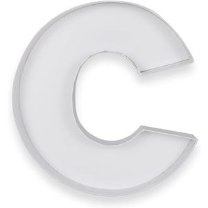 10" C Shaped Cardboard Letter Mache Chocolate Sweets Candy Container Box (White,C )