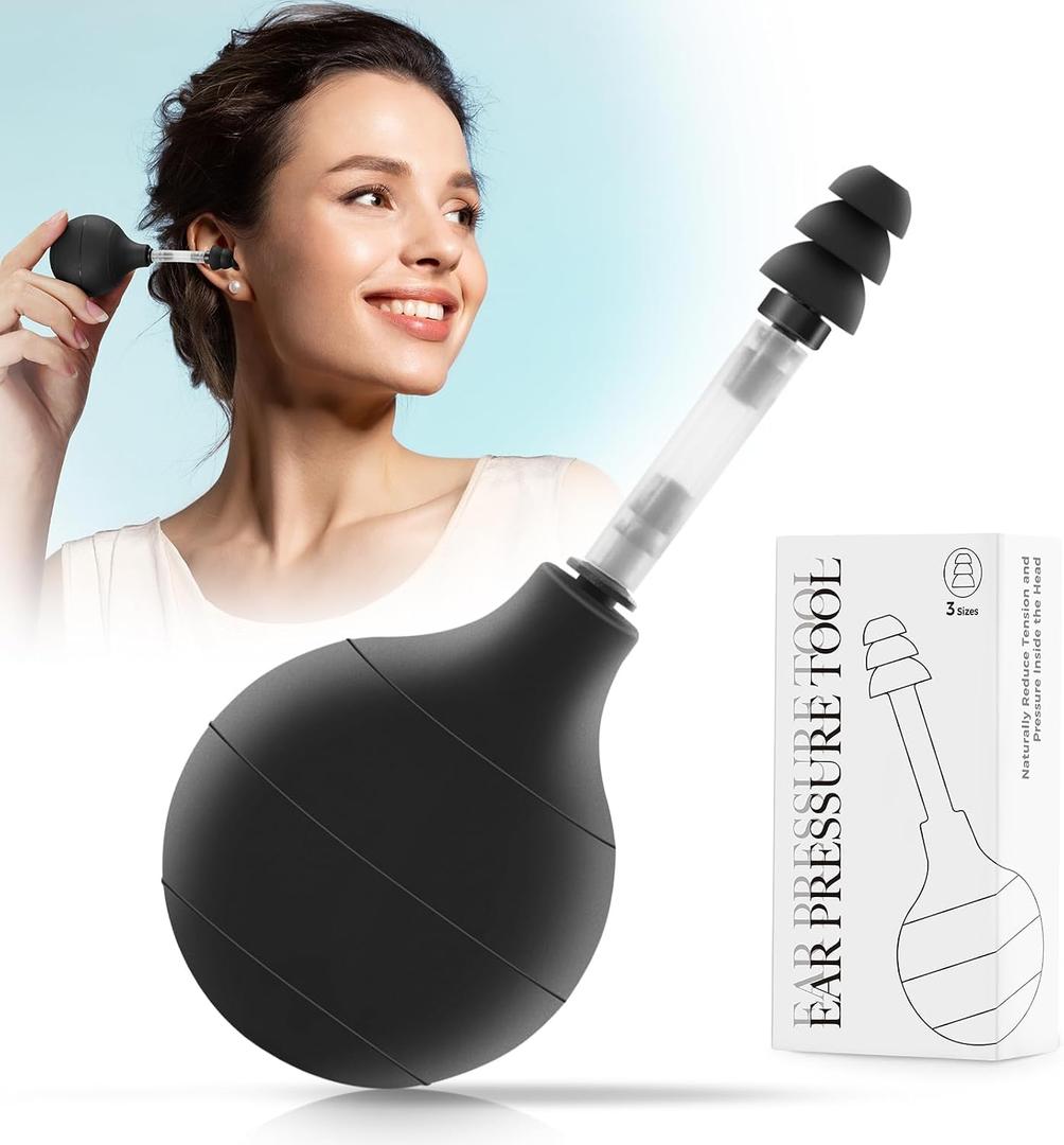2 x Ear Pressure Relief Device, Migraine and Headache Relief Products, Naturally Reduce Tension, Pressure & Pulsating Symptoms Through Inner Ear Pressure Balance（1pc）