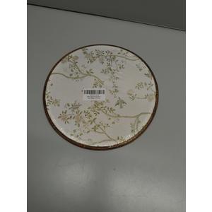 Yorhifa Elegant Retro Botanical Bird Circle Canvas Artwork Hanging Decor, 10x10in