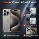 SUPFINE Magnetic for iPhone 15 Pro Case (Compatible with MagSafe) (Military Grade Drop Protection) Translucent Matte Shockproof Phone Cover, Black