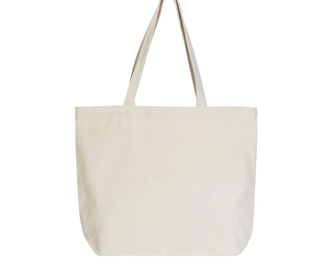 Large Canvas Tote Bag with Zipper, 19 x15 inch 12oz Natural Cotton Heavy DIY Tote for Crafting, Ironing and Embroidering, Reusable Grocery Shopping Bag 24 Pack