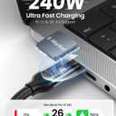 Silkland USB 4 Cable for Thunderbolt 4 Cable, 40Gbps Data Transfer, 240W Fast Charging, Supports 8K/5K@60Hz, 4K@240Hz, USB C Thunderbolt Cable 1.6FT, Compatible for MacBook, iPhone 17/16, SSD, Docking