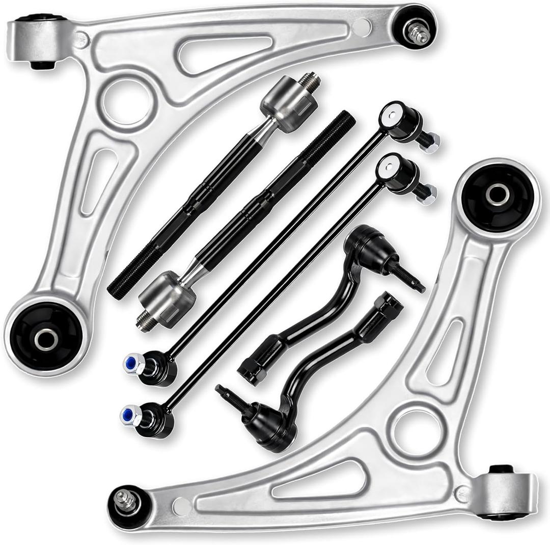 8pc Front Lower Control Arm Ball Joints Tie Rod Sway Bar End Link Compatible with Fit for Hyundai Sonata 2016 2017#OE K623733 K623734 K750792 K750793 ES801507 ES801508 EV801307