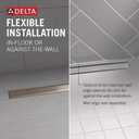 Delta Faucet 24-Inch Reversible Linear Shower Drain Trim in Chrome