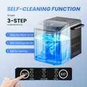 NEWBULIG Ice Makers Countertop with Handle, Portable Ice Machine, 9 Bullet Ice Cubes in 6 Mins, 26lbs in 24Hrs, Auto-Cleaning, with Basket and Scoop, for Home, Kitchen, RV, Camping,Black
