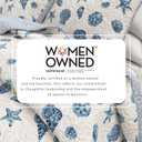 Great Bay Home Coastal Quilt Set - 3-Piece Full/Queen Size Nautical Bedding Set - Lightweight, All-Season, Reversible Coral-Printed Bedspread (Blue Shells)