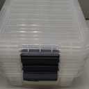 Superio Clear Storage Boxes with Lids, 4.5 Quart Plastic Container Bins for Organizing, Stackable Crates, BPA Free, Non Toxic, Odor Free, Organizers for Home, Office and Dorm, 3 Pack