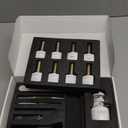 GAOY Gel Nail Polish Kit with UV Light for Beginners, 6 Colors Sheer Nude Red Pink Brown, Gel Polish Kit with Top and Base Coat for Salon and Nail Art DIY at Home, Rose Garden