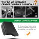 Shademax Custom Fit for Center Console Cover Hyundai Palisade 2020 2021 2022 2023 2024 2025 2026 Armrest Cover Center Console Pad PU Leather Armrest Seat Box Cover Protector with Pockets Storage Bag