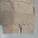 ANRABESS Sweaters for Women Loose Fit Lightweight Soft Dressy Scalloped Long Sleeve Pullover Tops 2025 Fall Casual Outfits (Large, Tan)