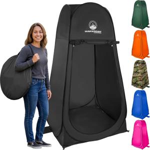 Portable Pop Up Pod - Instant Privacy, Shower & Changing Tent - Foldable Outdoor Shelter for Camping, Beach & Rain with Carrying Bag by Wakeman Outdoors