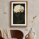 VIYYIEA Gold Framed Large Wall Art Canvas Print Home Decor Vintage Hydrangea Flower Art Room Aesthetic White Hydrangea Oil Painting Prints Bedroom Bathroom Wall Decor Kitchen Office Floral Artwork 24x36in