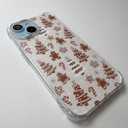 Brown Gingerbread Christmas Trees Case Compatible with iPhone 14 Plus, Cute Christmas Festival Case for iPhone 14 Plus, Cool TPU Bumper Phone Case Cover