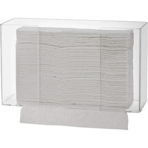 1InTheOffice Acrylic Paper Towel Holder, Multifold Paper Towel Dispenser, Wall Mount or Countertop for Multifold Paper Z-fold Towel, C-Fold, 11.5 x 4.2 x 6.75