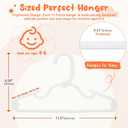 HOUSE DAY Premium Baby Hangers 20 Pack, 11 Inch Kids Plastic Hanger White, Slim Childrens Hangers for Infant, Toddler, Child Clothes, Non-Slip Sturdy and Durable Baby Clothes Hanger for Closet