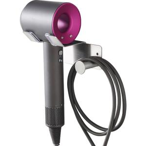 Hair Dryer Holder, Hair Dryer Holder Wall Mounted, Self Adhesive Blow Dryer Holder, Stainless Steel Dyson Hair Dryer Holder, Hairdryer Holder for Bathroom BANJEKT (Silver 1)