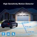 150W Plug in Motion Flood Lights Outdoor, 15000LM LED Motion Sensor Outdoor Lights Dusk to Dawn, Security Floodlights Waterproof IP65, Exterior Lighting for Outside, House, Garage