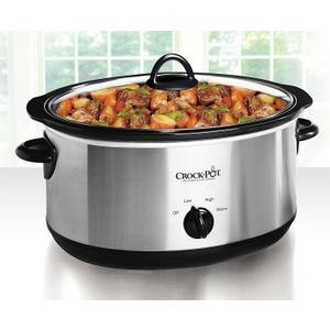 Crock-Pot 7 Quart Oval Manual Slow Cooker, Stainless Steel (SCV700-S-BR), Versatile Cookware for Large Families or Entertaining Crock-Pot 7 Quart Oval Manual Slow Cooker, Stainless Steel (SCV700-S-BR), Versatile Cookware for Large Families or Entertaining