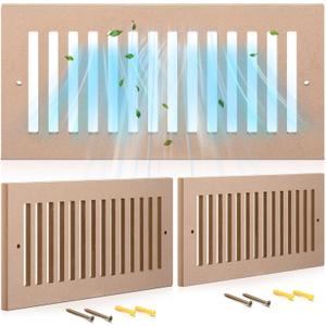 2 Pcs 410 Inches (Duct Opening Size) Decorative Air Return Vent Cover, 1/4 Inch Thick MDF Vent Cover Unfinished, Beautiful Pattern, Suitable for Wall, Ceiling