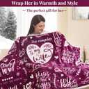 Wearable Heated Blanket Hoodie for Women, Valentines Day Gifts for Her Wife Women, Electric Throw Blanket, Heated Shawl Wraps Poncho, Mothers Day Birthday Anniversary Day Gift, To My Wife, Magenta