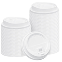 SIUQ 150 Pack Coffee Cup lids, Disposable Plastic Cup Lids for 10, 12, 16, 20, 24 oz Paper Cups, Hot/Cold Drinking Cup Lids, 3.54 Inches/90 mm Diameter  White