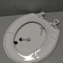 Bemis 730SLEC Slow Close Toilet Seat, Easy Clean Hinges and Durable Plastic Seat, Made in USA, Round, White