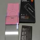 Magnetic Case for Samsung Galaxy S24 Ultra, with Ring Stand [Screen Protector] [Compatible with MagSafe] Military Grade Shockproof Case with Camera Cover, Protective Cover for Samsung S24 Ultra, Pink