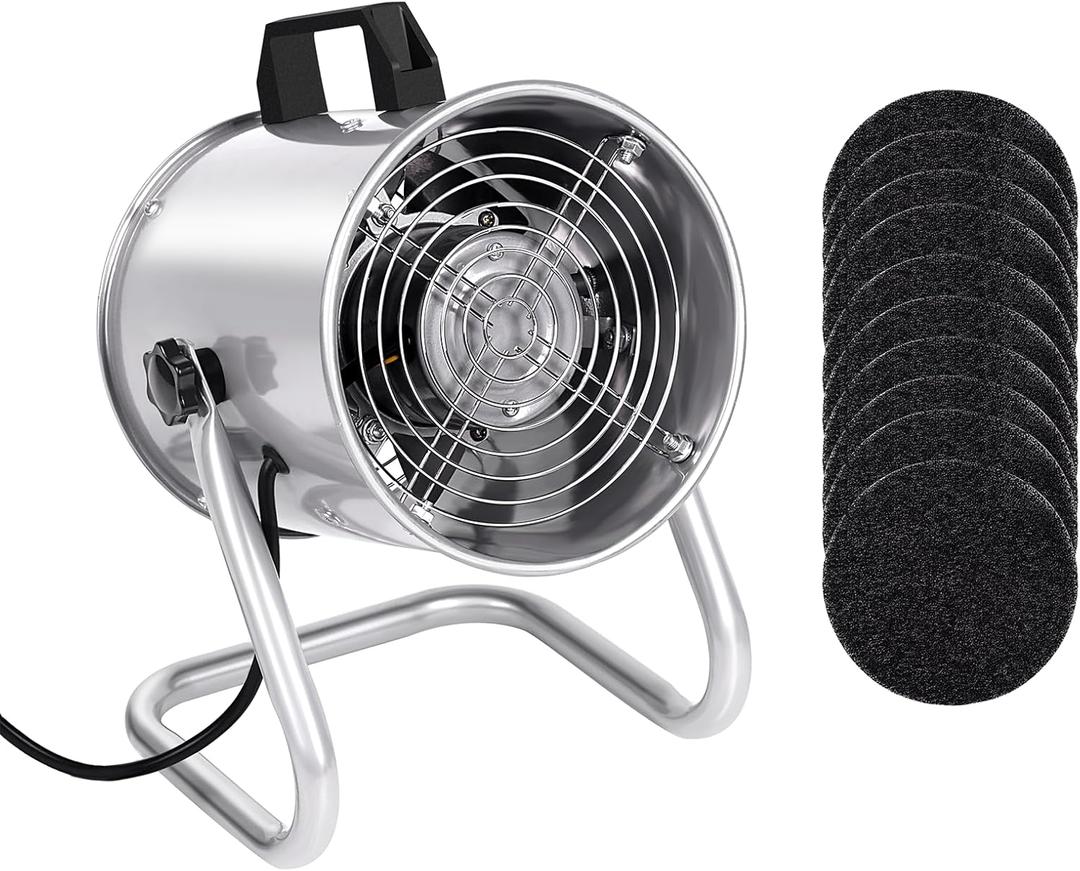 Powerful Portable Range Hood 2800 Rpm Airflow, Portable Kitchen Exhaust Fan for Cooking, Strong Ventilation, Frying Pan & Steak Cooking, Aluminum Alloy Blades with 10 PCS Activated Carbon Filter