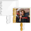 10 Pcs Sublimation Graduation Fans Blank, 7.9 x 5.9 Inches | Sublimation DIY Hand Paddle Fan, Heat Press, Class of 2026 Graduation Party Gifts