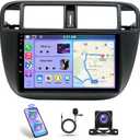 Car Stereo for Honda Civic 1996 1997 1998 1999 2000 2021 w/Wireless Carplay and Android Auto, 9 Inch Touchscreen Android 13 Double Din Car Radio Receiver GPS Bluetooth WiFi BT SWC Backup Camera, 2+32G
