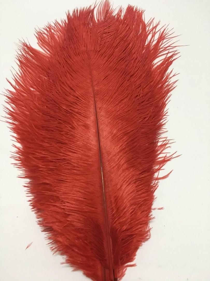 CENFRY 10pcs Ostrich Feathers 10-12inch Plumes for Wedding Centerpieces Home Decoration (red)