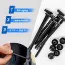 MACTANO 100PCS Nylon Universal Cable Tie Buckle Multipurpose Rivet Zip Tie Clips Automotive