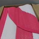 Uphome Outdoor Rug Waterproof 8x10, Large Reversible Pink Scalloped Patio Plastic Straw Rugs, Foldable Modern RV Camping Outside Carpet Mat for Pool Back Yard Deck Picnic, 8 x 10 ft