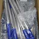 Larger Pooper Scooper Dog Pooper Scooper for Large Medium Small Dogs Heavy Duty Stainless Steel with Long Handle Tray Rake Shovel for Yard
