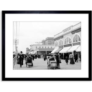 VINTAGE PHOTO LANDMARK BOARDWALK ATLANTIC CITY USA FRAMED PRINT F97X6528