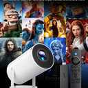 Mini Projector, Native 1080P Portable Projector with Carrying Case, 4K Support, 270Rotatable Outdoor Movie Proyector, Home Theater Projector Compatible with Phone/TV Stick/Laptop/PS4/HDMI/USB