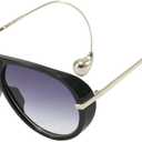 willochra Vintage Oversized Pilot Shield Sunglasses Women Luxury Trendy Sun Glasses For Ladies Big Frame Eyewear