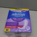 Always Anti-Bunch Xtra Protection, Panty Liners for Women, Light Absorbency, Extra Long Length, Leakguard + Rapiddry, Unsented, 92 Count