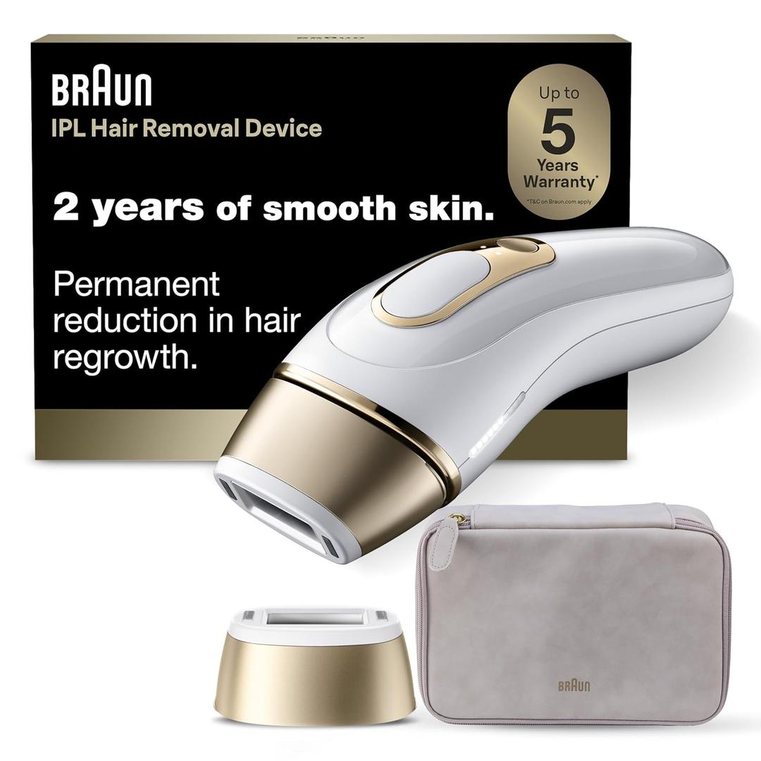 Braun IPL, SilkExpert Pro 5, IPL Hair Removal for Women and Men, Permanent Laser Hair Reduction At-Home, 1 Head, IPL5100