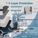 CNAOA Washable Pee Pads for Dogs 2 Pack 24x24 in - 5 Layer Reusable Puppy Pads, Super Absorbent, Waterproof, Leak Proof Non-Slip Training and Whelping Pet Pee Pads for Crate, Playpen, Potty